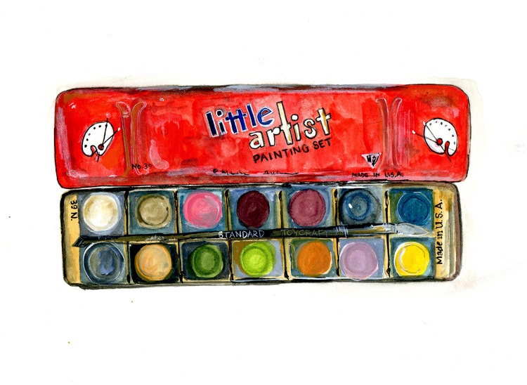 V i n t a g e   Paint  S e t - Art Print