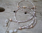 Lavender and Pink Pearl Beaded Eyeglass Chain