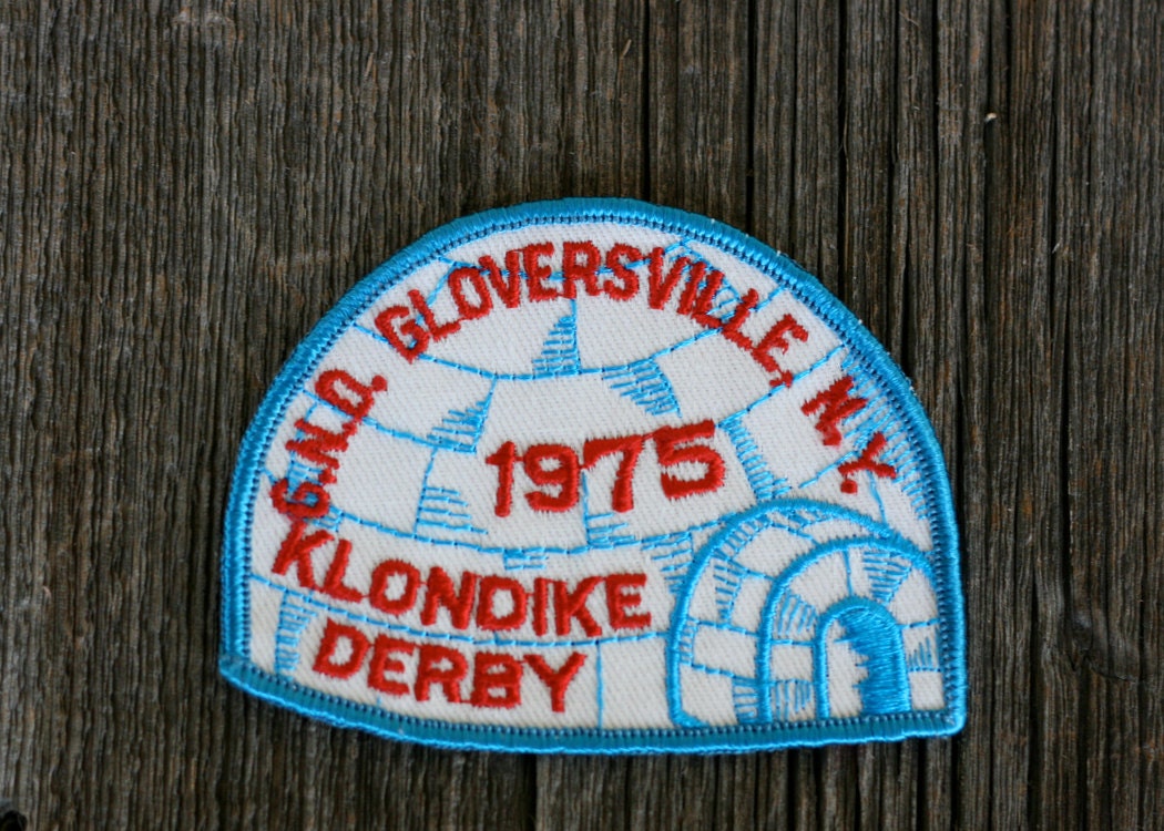 1975 Boy Scout Klondike Derby Badge G.N.D. Gloversville, NY