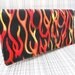 Fabric Checkbook Cover - Bikers Motorcycle Flames