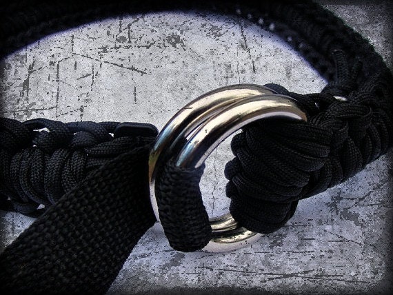 550 Paracord Survival Belt with D-Rings...from belt to rope in seconds