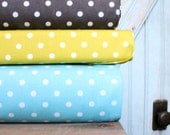 Organic Yellow Pin Dot - Half Yard - Speckles in Grass Polkadot Nursery Basics for Cloud9 Fabrics