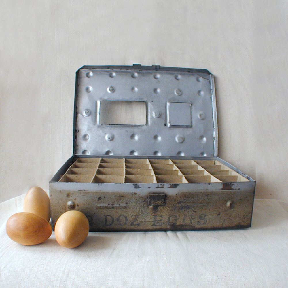 Metal FARM EGG CRATE Antique Farm Postal Shipping by thelostrooms