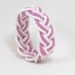 White and Pink Sailor Knot Cotton Bangle Bracelet