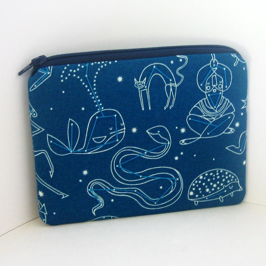 Whale Constellation Small Zippered Pouch Bag