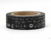 Arrows Washi Tape Black Chugoku