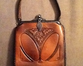 Gorgeous Arts & Crafts Era Leather Purse