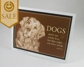 SALE: Golden Retriever  Dog Art 8 x10 Print- Whole Life