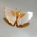 Vintage Butterfly Brooch. Carved Mother of Pearl. Gold Plated.