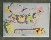 Baby Boy Congratulations Card, Stampin Up Amazing to Zany