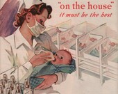 vintage nurse new born 1945 advertisement carnation milk