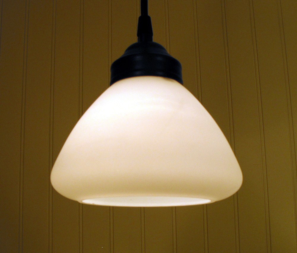 Milfield Frosted Milkglass PENDANT Light Dome