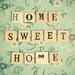 Home Sweet Home - Typography photograph, word art, cottage chic, 8x8 Print