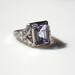 Art Deco Sterling Silver Ring - Lavender Stone/ Ostby & Barton