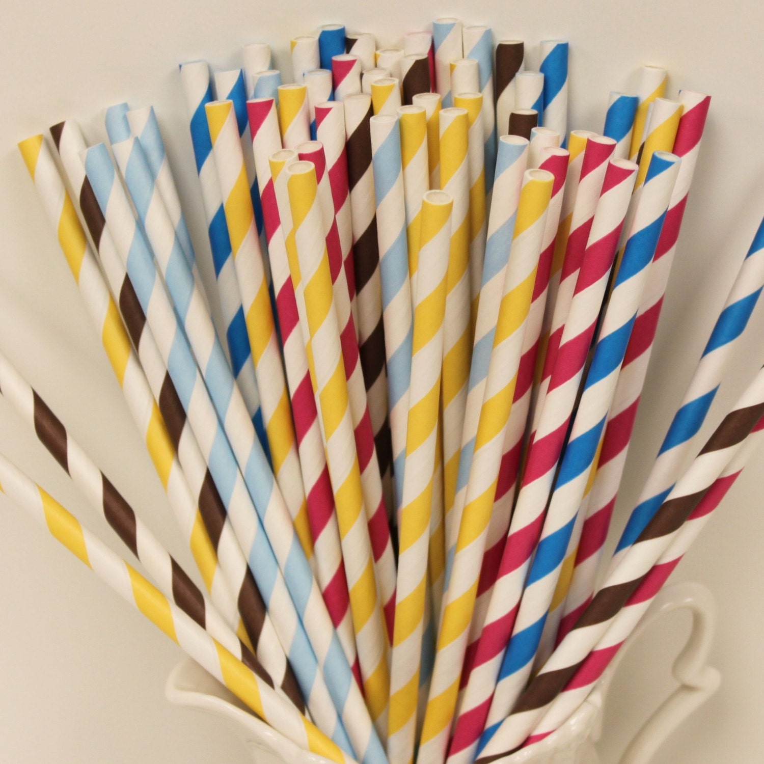 Paper Straws, BEAUTY and BEAST Assorted Paper Straws ( 30ct ) with Diy Flags, Princess Belle Parties, Girls Birthday, Be Our Guest Party