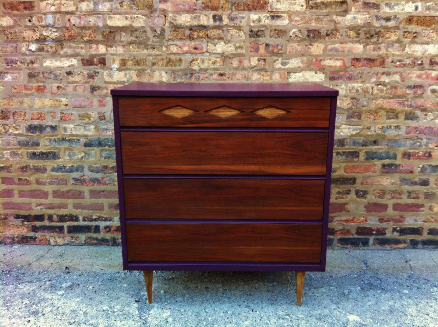 Vintage Highboy In Eggplant