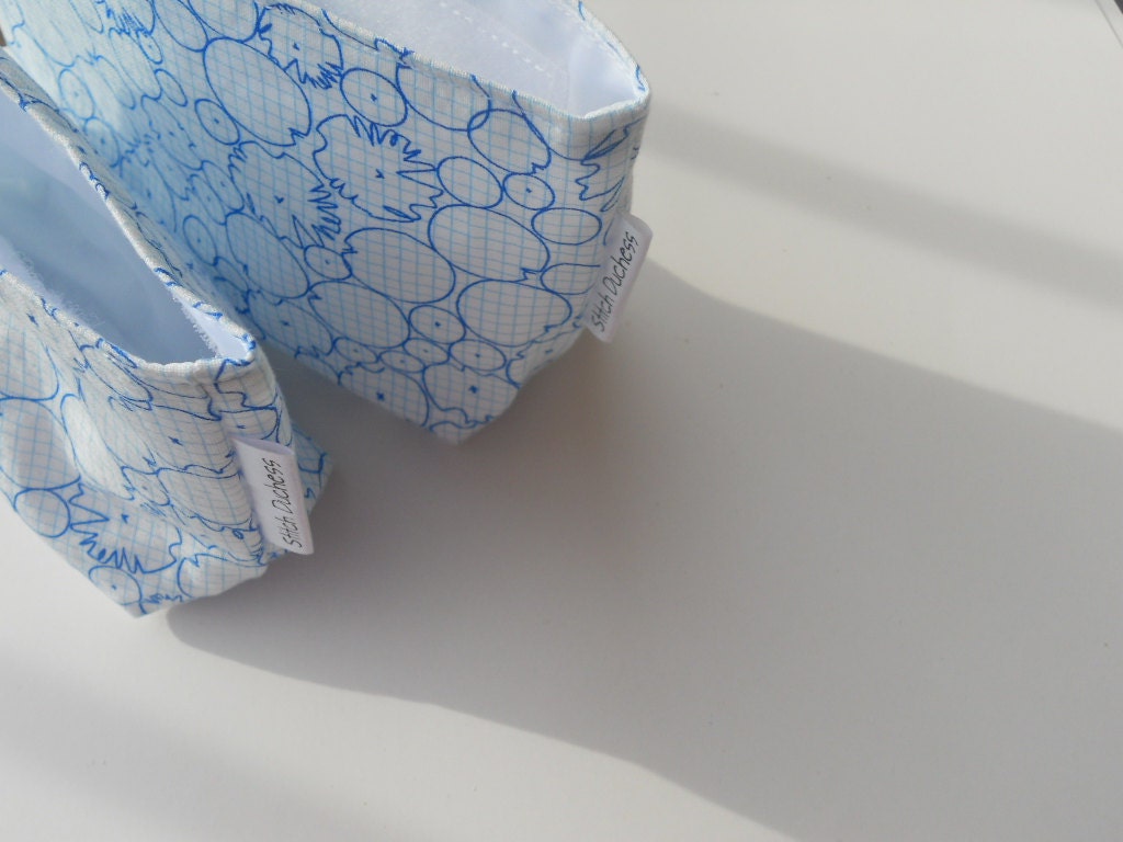 Architecture Foliage Reusable Snack Bag Set/Blue Print Landscape plans Sanck Bag Set