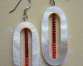 Bly Earrings - Modern Seed Bead - Mother of Pearl
