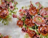 C7 - White Floral Pattern Cotton - One Yard