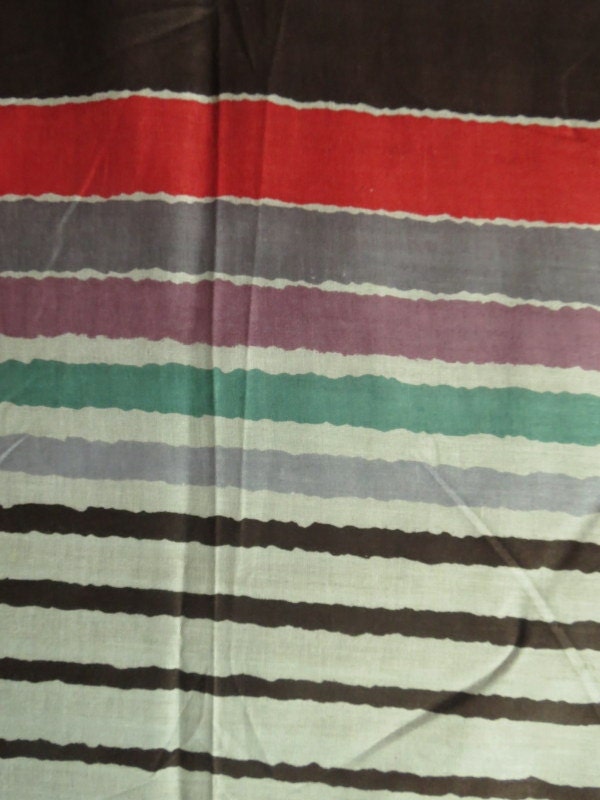 I6 - Gray Multicolored Stripes Pattern Cotton - One Yard