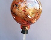 Hand Blown Art Glass Hummingbird Feeder