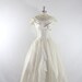 1950's Vintage Wedding Dress - White Organdy Long Wedding Gown