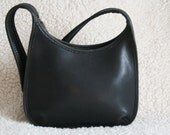 COACH Black Leather Ergo SMALL Mini Zip Hobo VINTAGE Handbag 9020