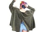 80s Gold Bedazzled Open Back Slouchy Shirt (S/M/L)