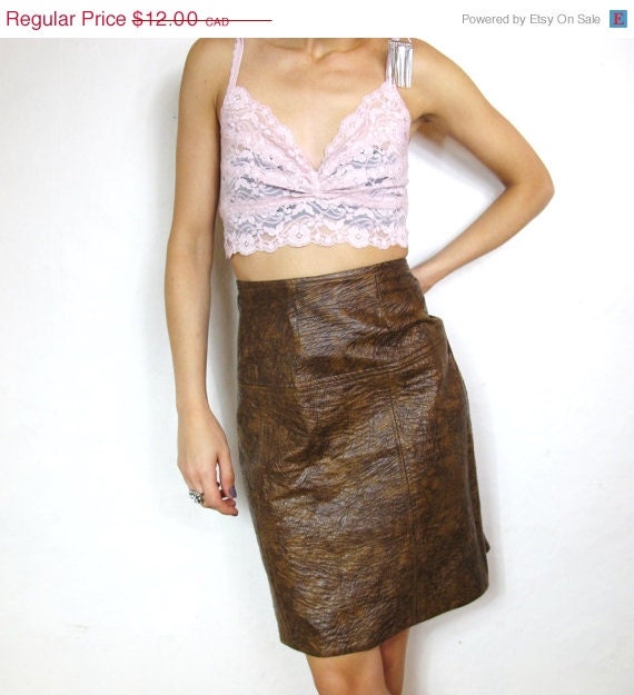 20% OFF VACATION SALE S A L E Faux Leather Marble Skirt (S)