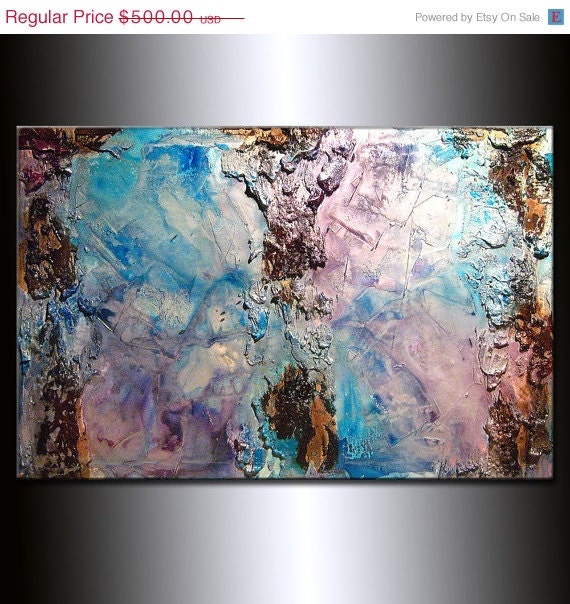 Original Textured Modern Large Abstract Metallic Thick Texture Gallery Canvas Contemporary Fine Art By Henry Parsinia 36x24