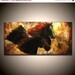 Original Horse Painting, Modern Figurative Impressionism Abstract Horse Painting by Henry Parsinia Large 48x24
