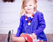 Little Sparkler 4th of July themed Chunky Necklace
