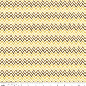 Indie Chic Zig Zag Yellow by My Minds Eye Riley Blake Designs FQ, more yardage in stock