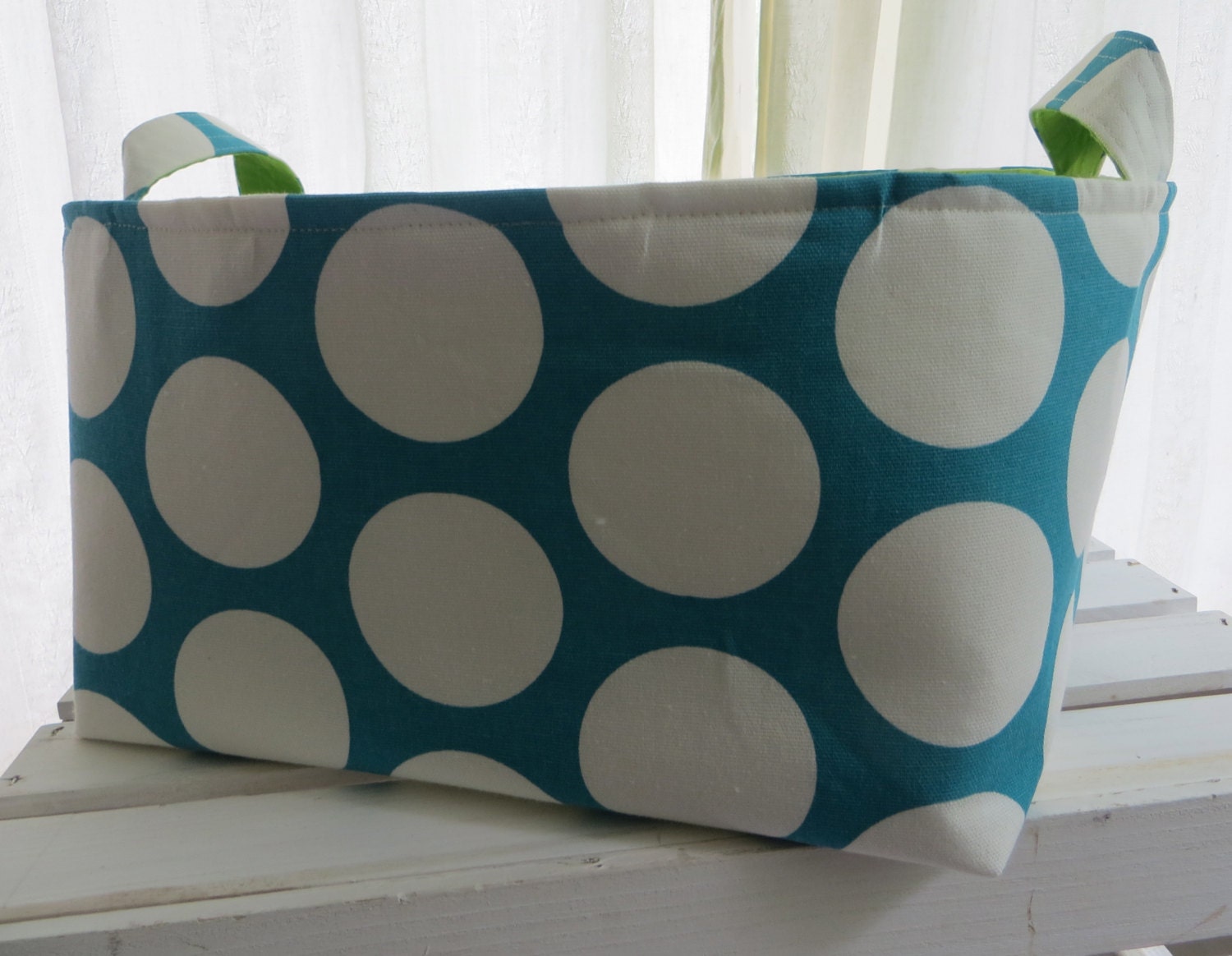 Fabric Organizer Storage Container Basket Bin - 12 x 12 x 7 Choose your color combinations