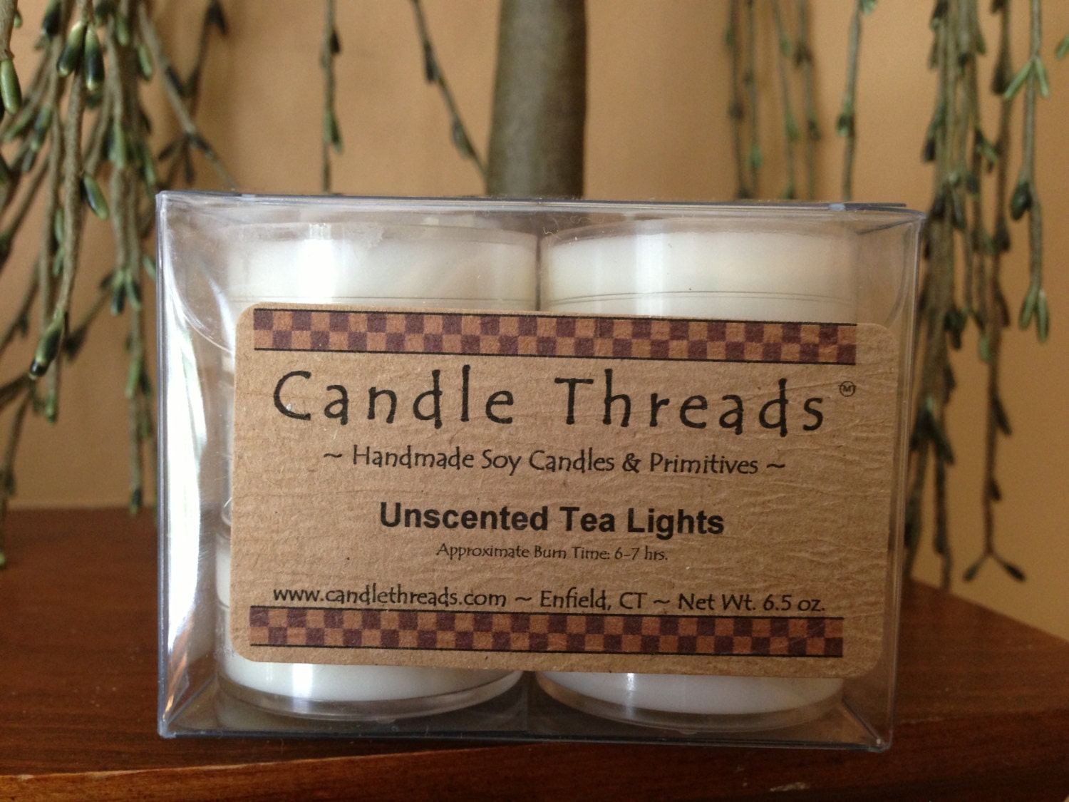 12 pack unscented soy Tea lights