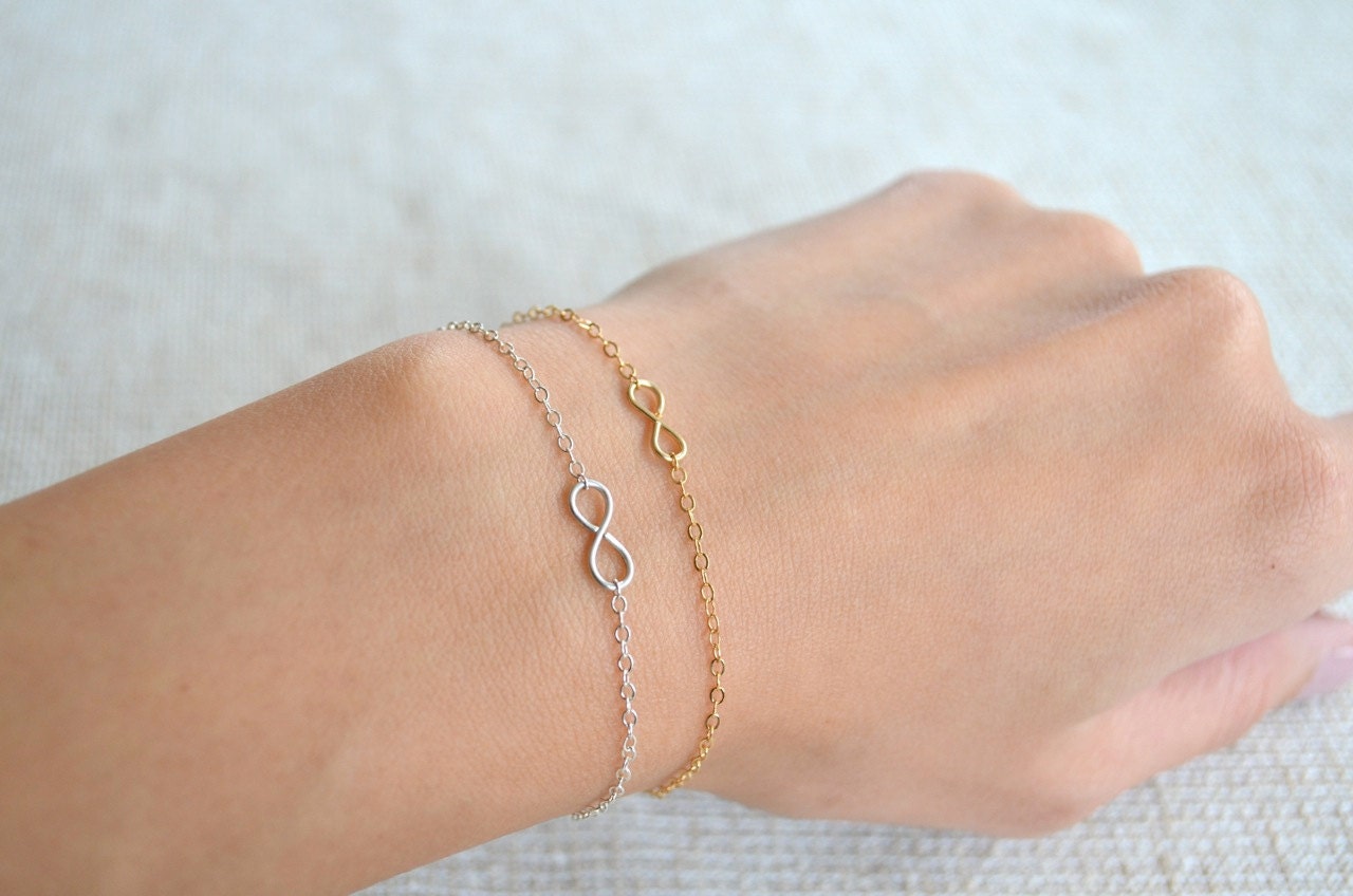 Tiny Infinity Bracelet in Sterling Silver