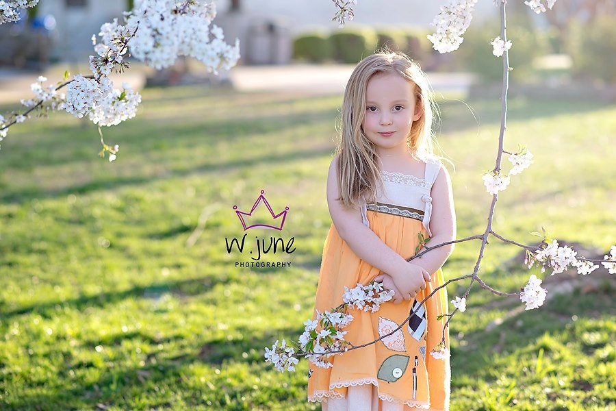One Of A KInD HanD DyeD VintaGe InSpired 'OLE SOUTHERN Charm ShaBby Chic "Annabell Knot Dress" Girls Size 2T-16 Yrs