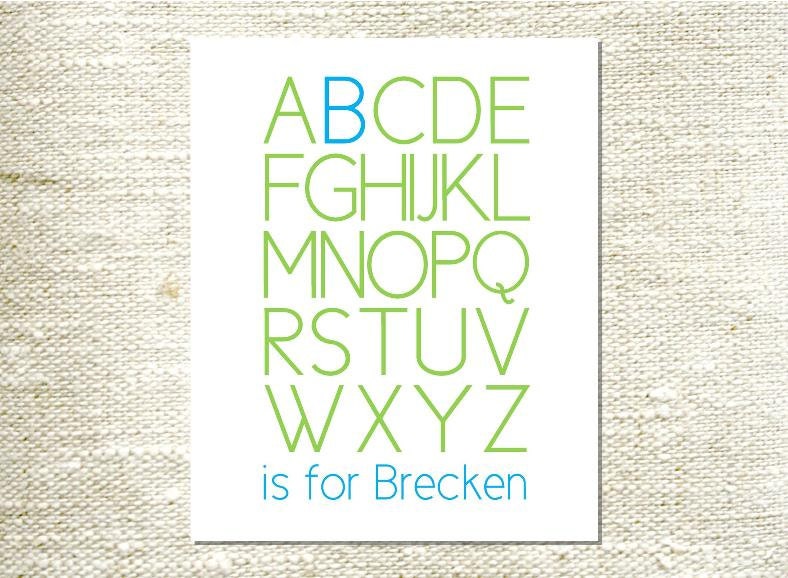 custom alphabet children's artwork // A is for // diy printable
