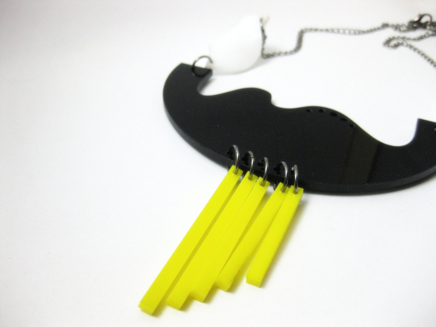 Geometric necklace - statement abstract jewelry - laser cut plexiglass