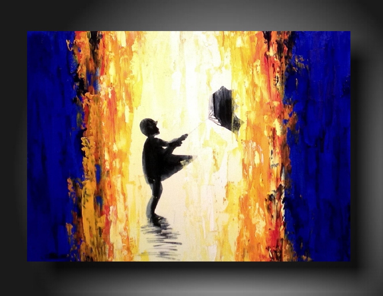 Art original Abstract painting  Jmjartstudio Original Painting 18 X 24 Inches-------Looking forward --------Textured