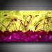 Abstract art  original paintings  18 X 36 Inches purple  Jmjartstudio-----Energy---