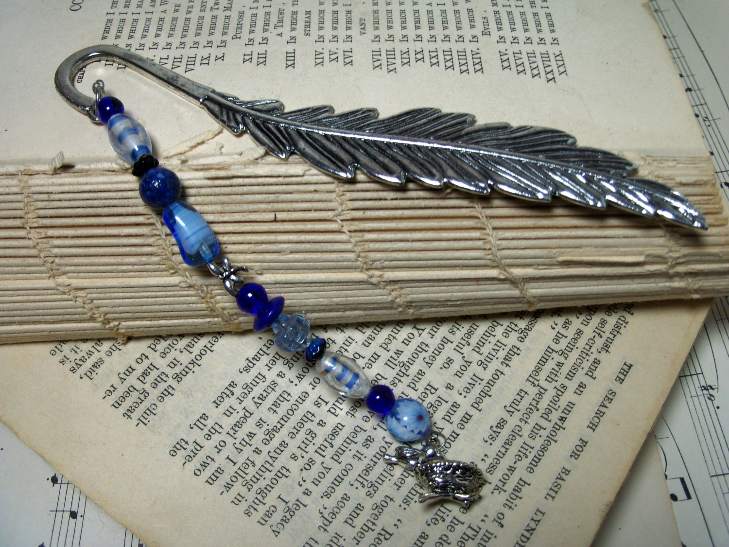 Mothers Day, Metal Bookmark,  Beaded Bookmark, Feather BookMark, Bird Nest