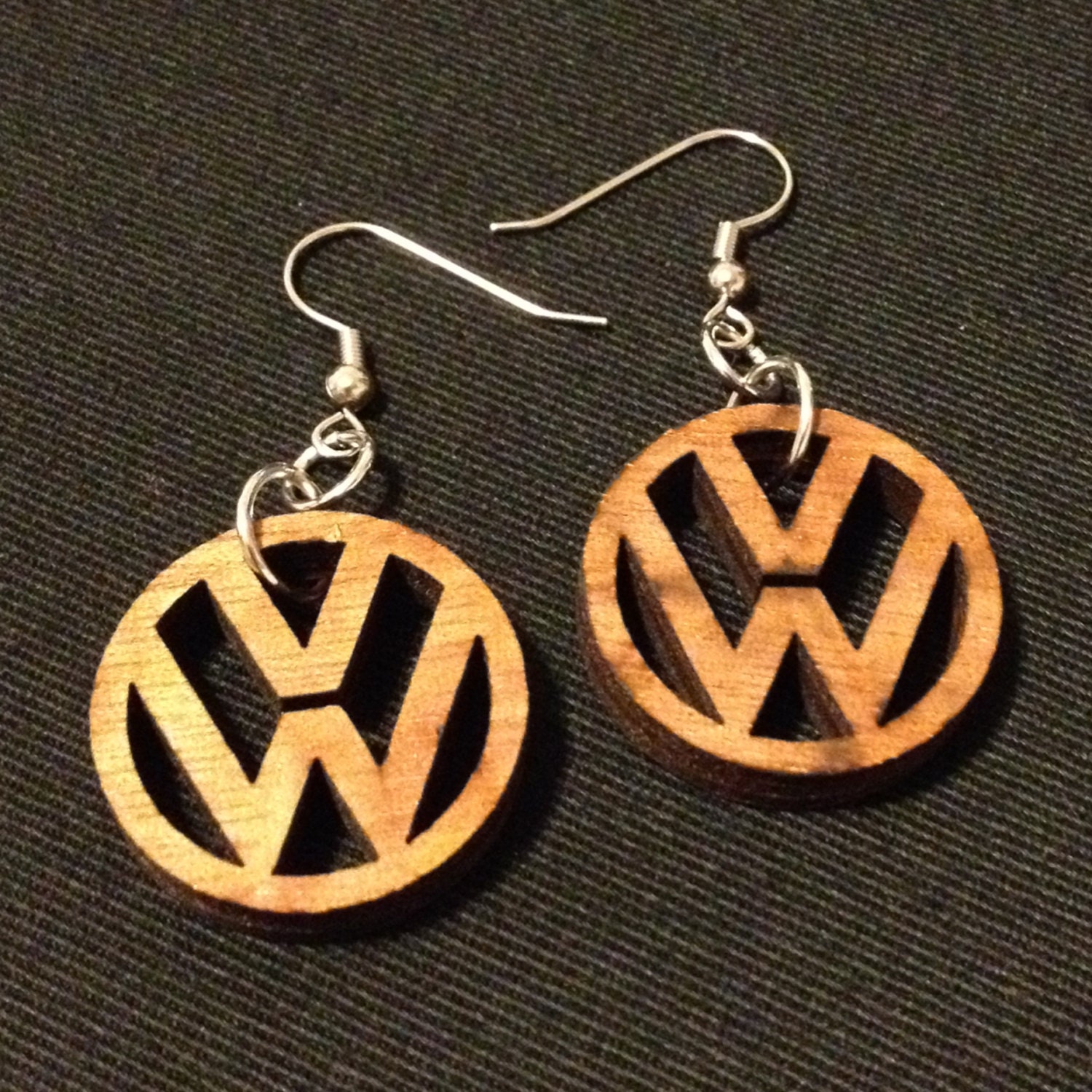 Wooden VW earrings