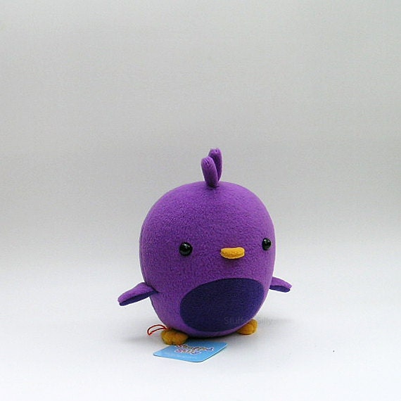 Purple Bird Stuffed Toy, Cute Plush Animal Collectible