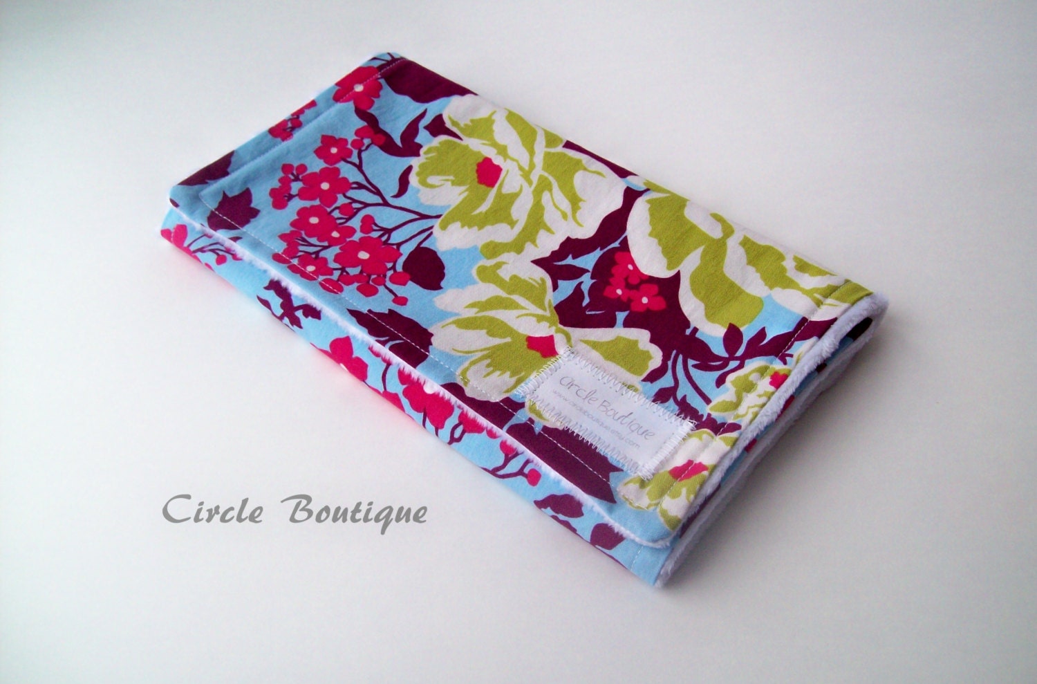 Rose Bouquet Minky Burp Cloth
