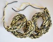 yellow and gray knitted garland / party decor-by burlap and blue-free shipping
