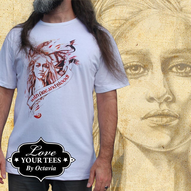 Mens Mother of Dragons T-shirt  - Join The Dragon Army - I Will Take Back What is Mine With Fire and Blood.