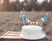 Blue Loden Fabric Cake Bunting Decoration - As Seen On HGTV Blog Il_170x135