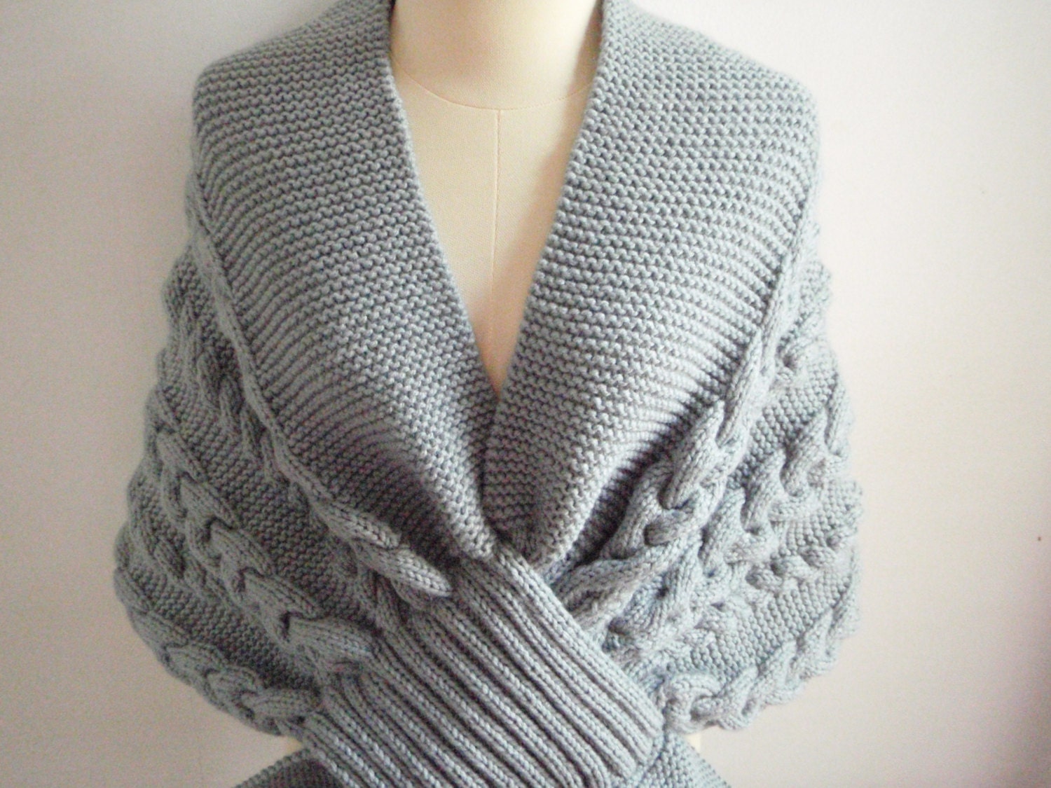 Grey wrap Stole in simply style
