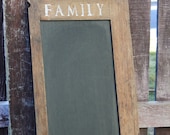 Mahogany rustic chalkboard  FAMILY 15 x 25